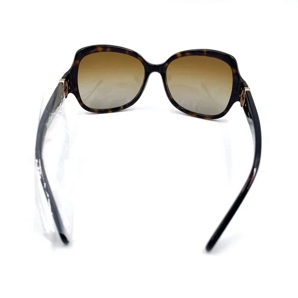 Tory Burch Sunglasses TY7059 Tortoise Gold Logo Polarized Shades Women's
